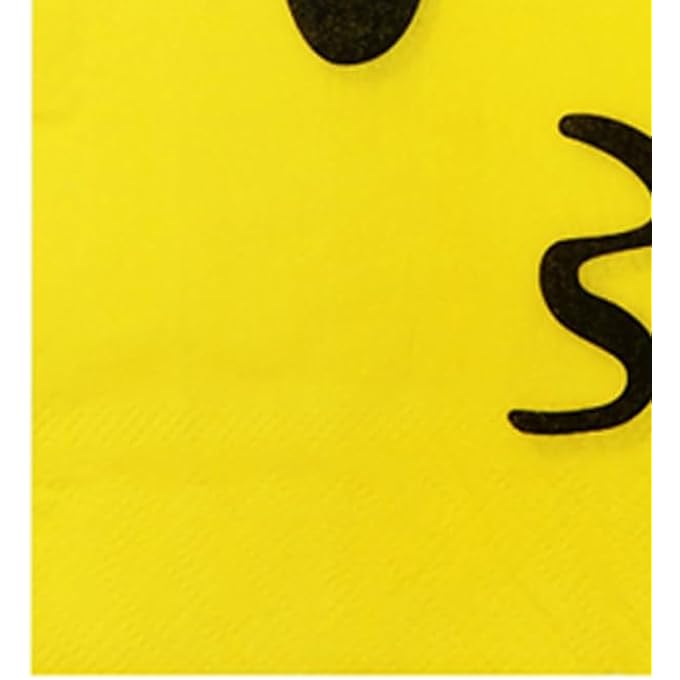 NAPKINS 33X33CM 2 PLY SOFT AND ABSORBENT PERFECT FOR PARTIES, EVENTS, AND DAILY USE PERFECT FOR TABLE SETTINGS DISPOSABLE NAPKINS TISSUE PAPER FOR DINING AND ENTERTAINING (SMILE PRINTED) - Image 3